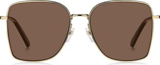 Marc Jacobs 58mm Square Sunglasses in Gold Brown at Nordstrom