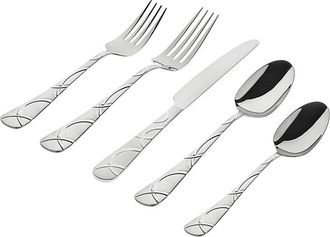 Godinger Olympia Sandblasted 18/0 Stainless Steel 20pc Flatware Set, Service For 4