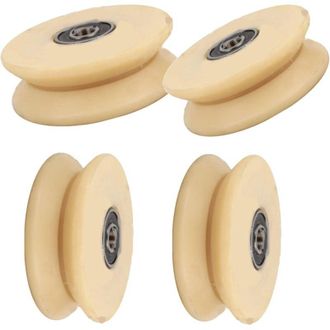 OEM Juego De 4 Poleas Fijas De Repuesto De Di&aacute;metro, Ruedas Unidireccionales, Ruedas De Nailon Blancas, Resistentes, Para Contenedores, Gr&uacute;as, Puertas Par