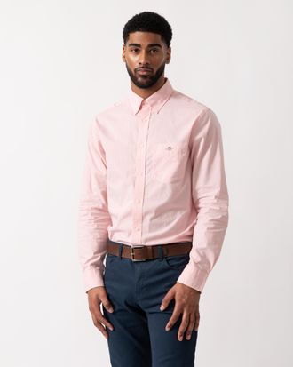 GANT Mens 666 Regular Fit Shirt in Light Pink Cotton - Size X-Large