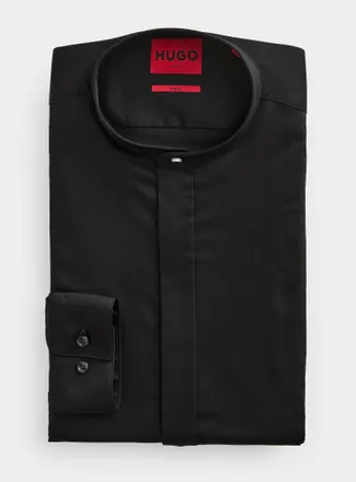 HUGO BOSS Mens Kaleb black shirt Slim fit