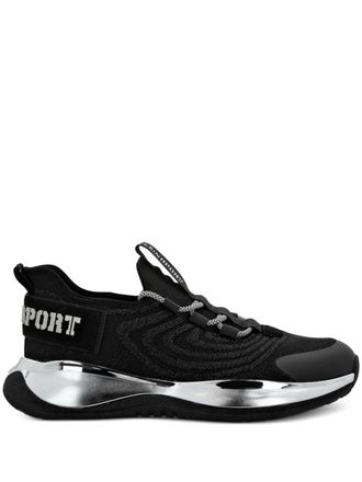 Plein Sport Runner logo-plaque sneakers - Black