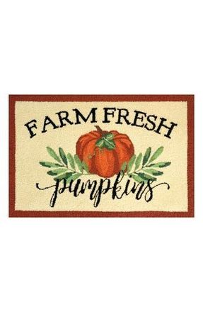 R16 Home Farm Fresh Pumpkins Rug in Cream/multi at Nordstrom Rack, Size 24X36