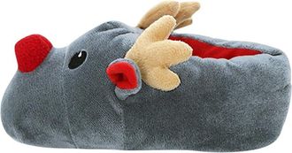 Generic Deer Slippers Soft Shoes Plush Winter Cotton Couple Cute Christmas Cotton Womens Slipper Slipper Shoes for Women Outdoor (Dark Gray, 6-6.5)