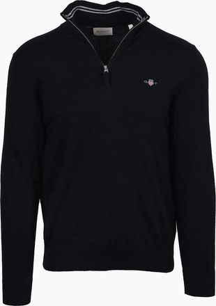 GANT Mens GANT CLASSIC COTTON HALF ZIP EVENING BLUE - Navy - Size: 44