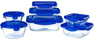 Pyrex Set De 7 Contenedores De Conservaci&oacute;n - Pyrex - Cook & Go - Vidrio - Tapa Herm&eacute;tica