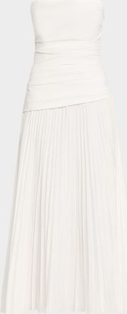 SIMKHAI Arie Strapless Cotton Midi Dress