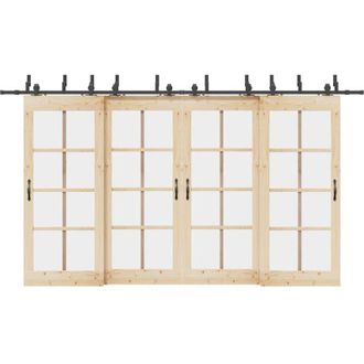 vidaXL Vidaxl - Kit De Herrajes Para Puertas Correderas Acero Negro 400 Cm