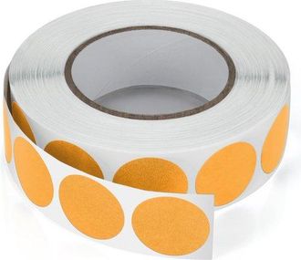 OEM 1000 Pegatinas Redondas Autoadhesivas De Color Naranja De 19 Mm En Rollo Para Codificaci&oacute;n Y Etiquetado