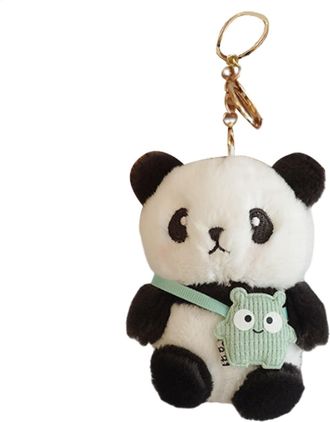 Generic Cute Keychains - Panda Plush Keychain, Stuffed Animals Panda Keyring | backpack keychain accessories, Key Chain Pendant for Backpack, Cell Phone, Car 