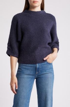 Wit & Wisdom Boucl&eacute; Sweater in Blue Charcoal at Nordstrom Rack, Size X-Small