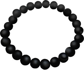 Jan Leslie 8mm Matte Black Onyx Beaded Stretch Bracelet at Nordstrom