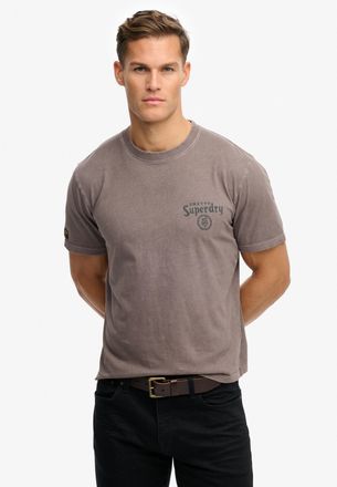 Superdry Rundhalsshirt SUPERDRY TOKYO NARRATIVE LOOSE TEE, Herren, Gr. XXL, schwarz pebble grau, Single Jersey, Obermaterial: 100% Baumwolle, bedruckt, loose f