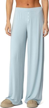 Edikted Kait Low Rise Wide Leg Pants in Light-Blue at Nordstrom, Size X-Large