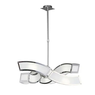 Netlighting Duna GU10 Pendant 3 Arm 6 Light L1SGU10 Polished Chrome in Silver