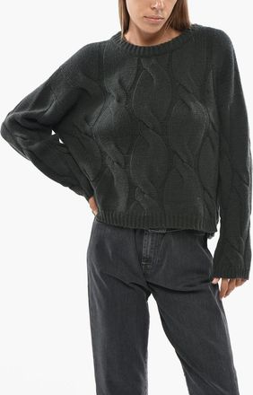 Bruno Manetti Maglia Girocollo in Cashmere a Motivo Aran Bruno Manetti