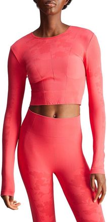 adidas by Stella McCartney Fitted Cutout Crop Top in Core Pink at Nordstrom Rack, Size X-Large