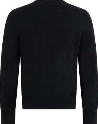 Burberry Mens Crewneck Wool Sweater Black Sweatshirts