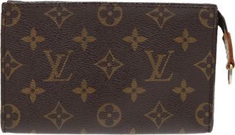Louis Vuitton Pochette Accessoire Brown Canvas Clutch Bag (Pre-Owned)