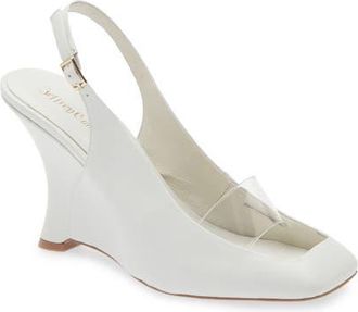 Jeffrey Campbell Nebulis Slingback Wedge Pump in Ivory at Nordstrom, Size 9.5