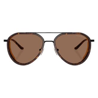 Emporio Armani Dark Brown Pilot Mens Sunglasses EA2163 300173 56