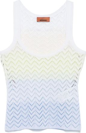 Missoni Canotta con motivo chevron - Bianco