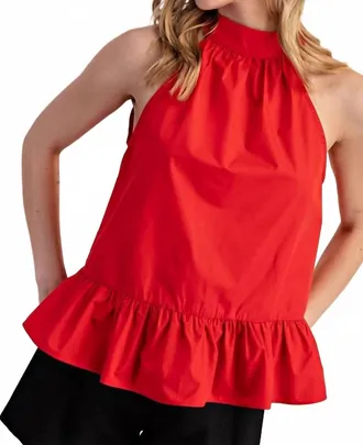 Glam Womens Statement Top In Scarlet