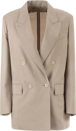 Max Mara Jassen, Dames, Beige, 2Xs, Wol, Mxmmitico Blazer