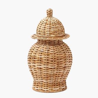 Mrs. Alice Rattan Ginger Jar in Neutral at Nordstrom