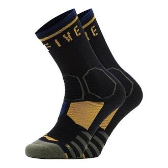 Li-Ning BadFive Mid Cut Basketball Socks Black Yellow AWLS267-1
