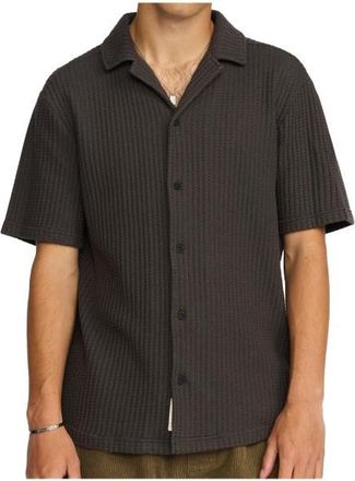Revolution Cuban Shirt Polyester S/S Hemd f&uuml;r Herren | schwarz