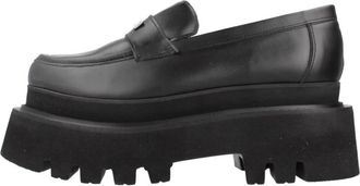 Yellow Zapato Adorno - Dames - Loafers - Zwart - 38 EU - Leer - Schoenen
