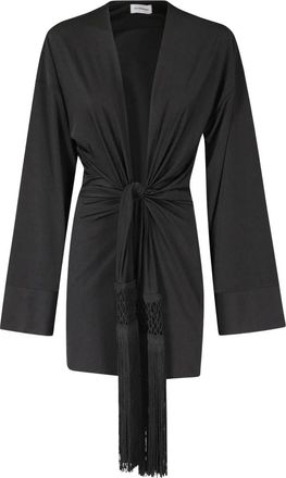 Andamane Abito Corto in Jersey Elasticizzato Leggero - - Dresses - Donna - Nero - S