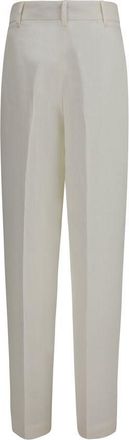Max Mara Womens White Linen Casual Pants