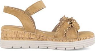 Gabor Open Wedge Sandal - Dames - Sleehakken - Bruin - 40 EU - Schoenen