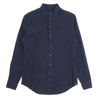 Emporio Armani Casual Shirts - Heren - Casual Overhemden - Blauw - L - Overhemden