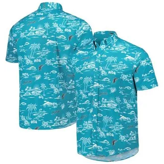 Reyn Spooner Mens Reyn Spooner Teal Miami Marlins Kekai Button-Down Shirt at Nordstrom, Size X-Large