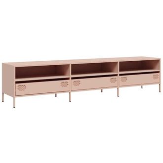 vidaXL Vidaxl - Mueble Para Tv Acero Laminado En Fr&iacute;o Rosa 202x39x43,5 Cm