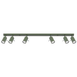 Wonderlamp L&aacute;mpara de techo de metal verde con 6 focos orientables