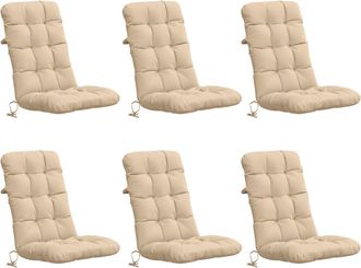vidaXL Cojines Para Sillas De Respaldo Alto En 6 Piezas Vianen 6 Pcs Vidaxl