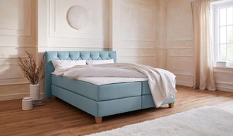 HOME AFFAIRE Boxspringbett »Harmones« in 3 Breiten, Härtegrad auch im Mix mit je 1 Matratze in H2 und H3