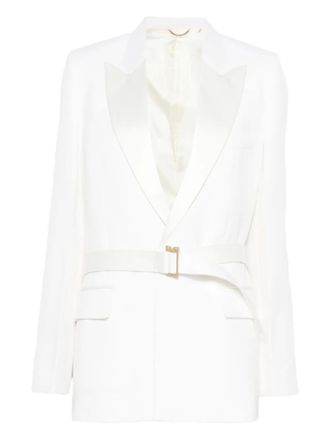 Victoria Beckham peak-lapels blazer - women - Polyester/Wool - 10 - White