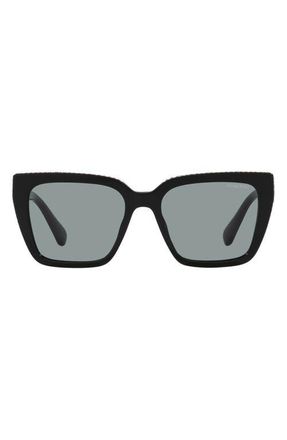 Swarovski 54mm Square Sunglasses in Black at Nordstrom