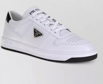 Prada leather lace-up sneakers