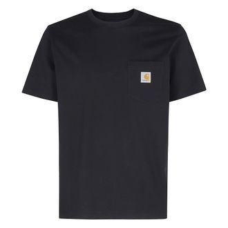 Carhartt Work in Progress Carhartt Wip, T-Shirts, male, Blue, Size: L Navy Pocket T-shirt Short Sleeve