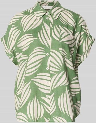 Apricot Bluse aus Viskose-Mix mit Brusttasche in Gruen, Gr&ouml;&szlig;e XXL