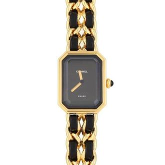 Chanel Pre-owned Premiere Gold Plated Quartz - Dames - Pre-owned - Zwart - Maat: ONE Size