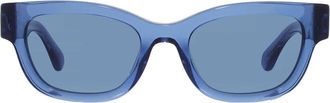 Ferragamo Blue Square Ladies Sunglasses SF2067S 432 52