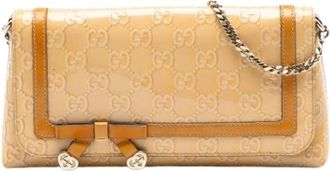 Gucci Pre-owned Clutches, female, Beige, Size: ONE SIZE Pre-owned The Mayfair Clutch