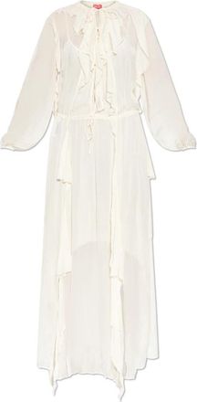 Diesel Jurk D-Azzling - Dames - Maxi kleedjes - Beige - XS - Kleedjes